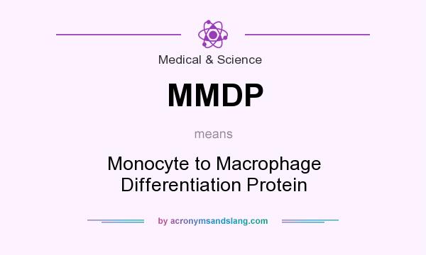 What does MMDP mean? It stands for Monocyte to Macrophage Differentiation Protein