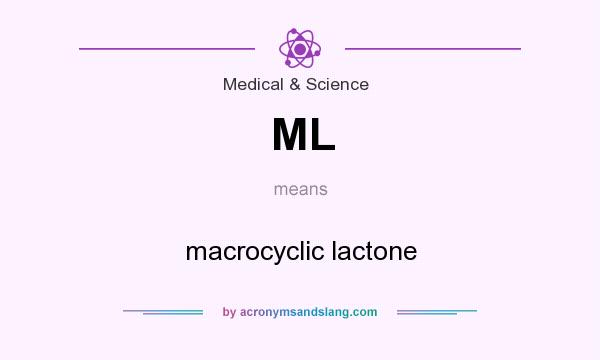 What does ML mean? It stands for macrocyclic lactone