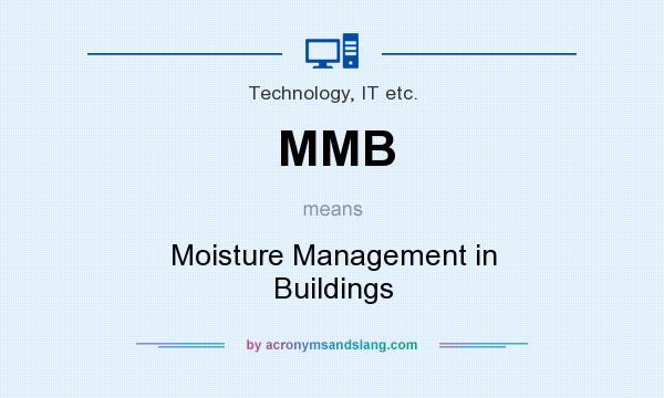 What does MMB mean? It stands for Moisture Management in Buildings