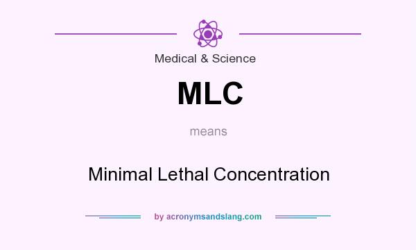 What does MLC mean? It stands for Minimal Lethal Concentration