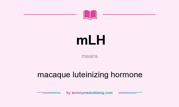 What does mLH mean? It stands for macaque luteinizing hormone