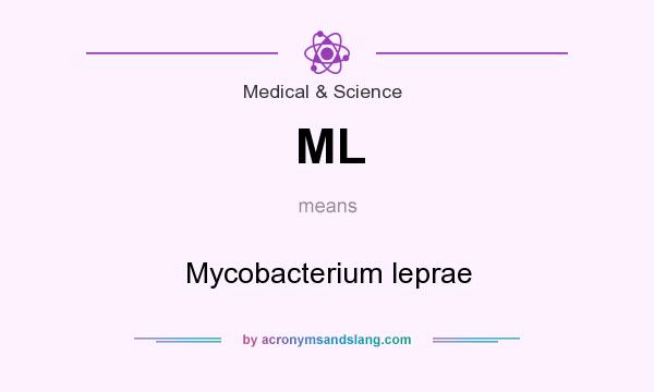 What does ML mean? It stands for Mycobacterium leprae
