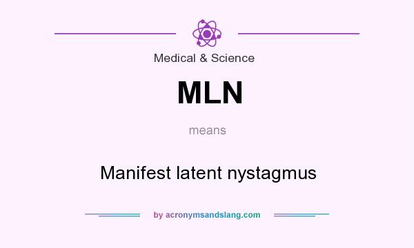 What does MLN mean? It stands for Manifest latent nystagmus