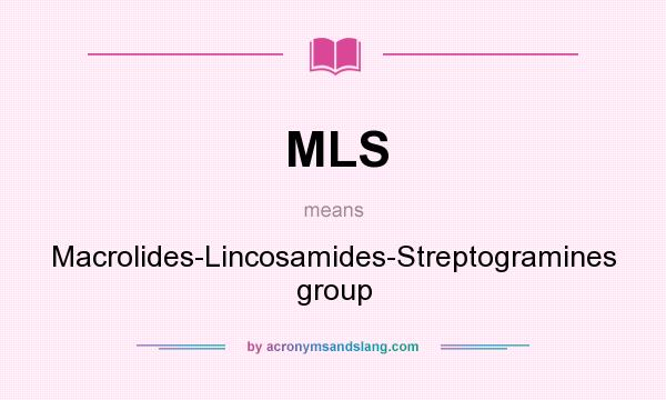 What does MLS mean? It stands for Macrolides-Lincosamides-Streptogramines group
