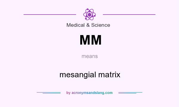 What does MM mean? It stands for mesangial matrix