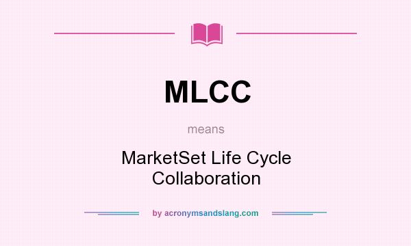 What does MLCC mean? It stands for MarketSet Life Cycle Collaboration