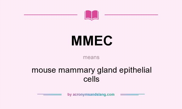 What does MMEC mean? It stands for mouse mammary gland epithelial cells