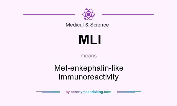 What does MLI mean? It stands for Met-enkephalin-like immunoreactivity