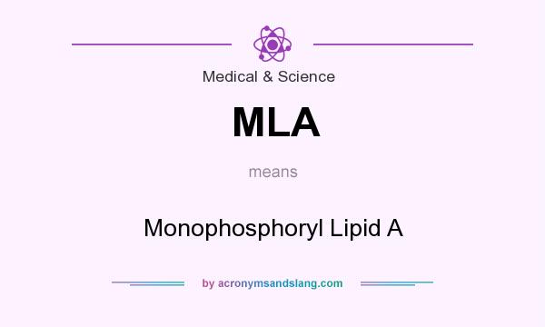 What does MLA mean? It stands for Monophosphoryl Lipid A