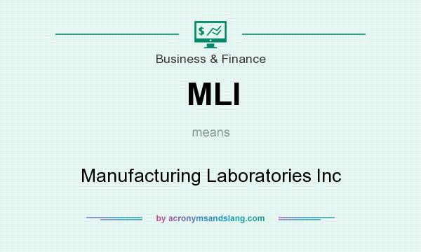 What does MLI mean? It stands for Manufacturing Laboratories Inc