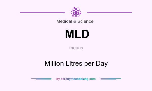 What does MLD mean? It stands for Million Litres per Day