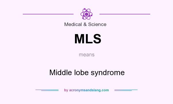What does MLS mean? It stands for Middle lobe syndrome