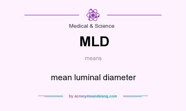 What does MLD mean? It stands for mean luminal diameter
