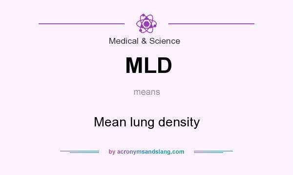 What does MLD mean? It stands for Mean lung density