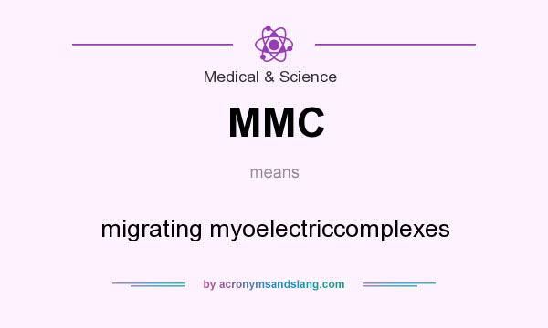 What does MMC mean? It stands for migrating myoelectriccomplexes