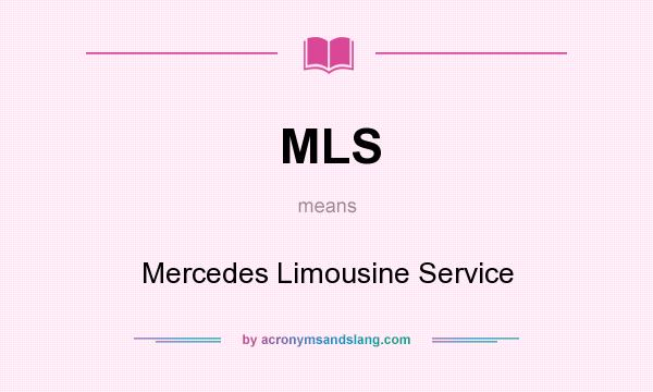 What does MLS mean? It stands for Mercedes Limousine Service