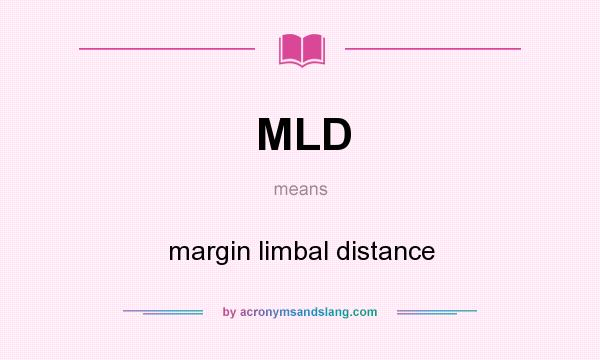 What does MLD mean? It stands for margin limbal distance