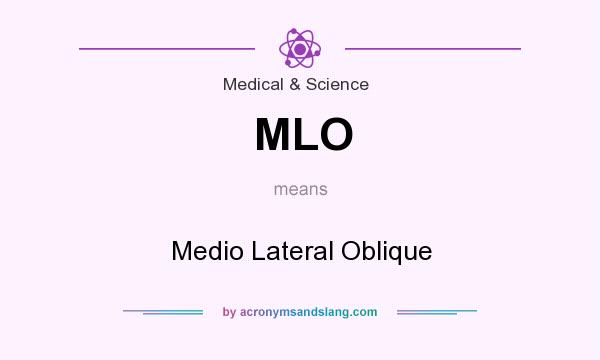 What does MLO mean? It stands for Medio Lateral Oblique