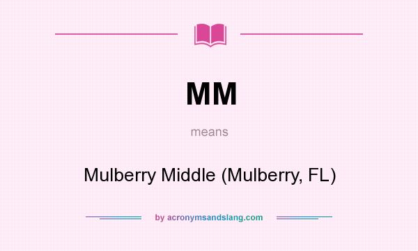 What does MM mean? It stands for Mulberry Middle (Mulberry, FL)