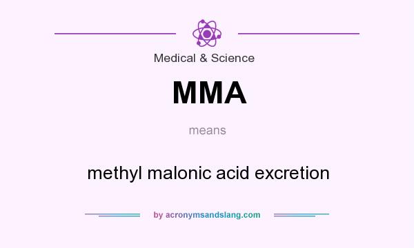 What does MMA mean? It stands for methyl malonic acid excretion