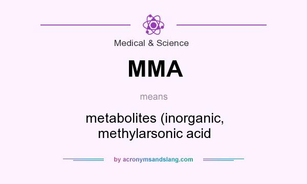 What does MMA mean? It stands for metabolites (inorganic, methylarsonic acid