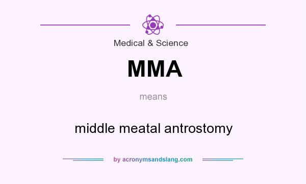 What does MMA mean? It stands for middle meatal antrostomy
