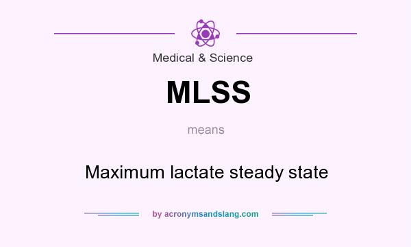 What does MLSS mean? It stands for Maximum lactate steady state
