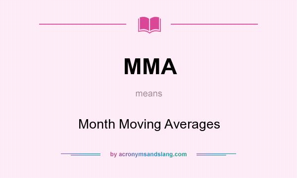 What does MMA mean? It stands for Month Moving Averages