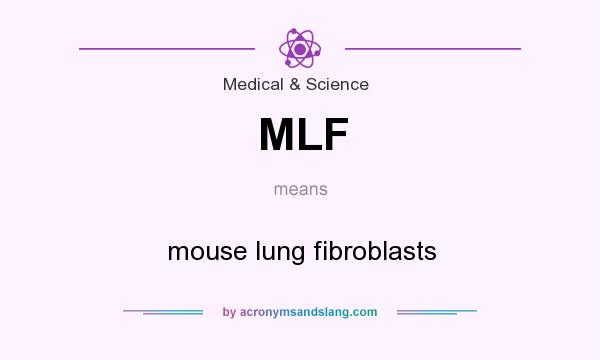 What does MLF mean? It stands for mouse lung fibroblasts