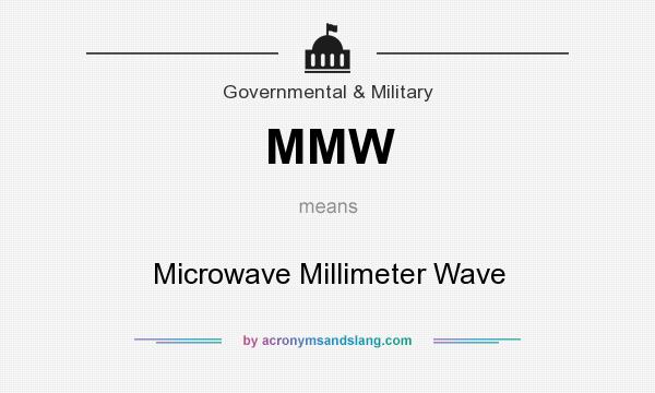 What does MMW mean? It stands for Microwave Millimeter Wave