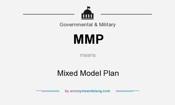 What does MMP mean? It stands for Mixed Model Plan