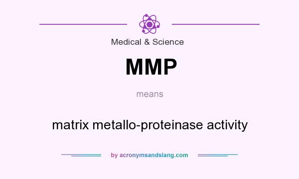 What does MMP mean? It stands for matrix metallo-proteinase activity