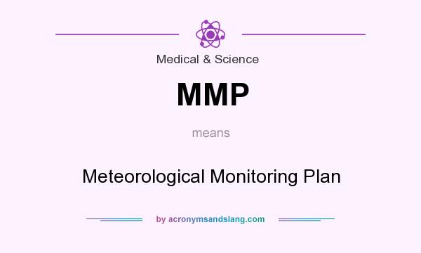 What does MMP mean? It stands for Meteorological Monitoring Plan