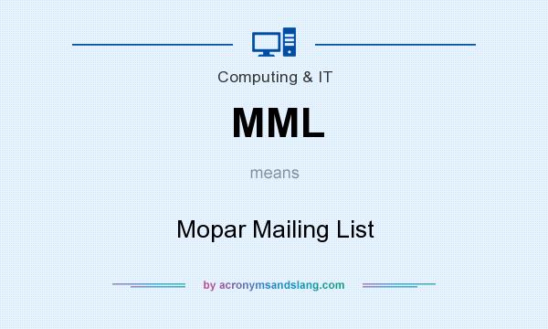 What does MML mean? It stands for Mopar Mailing List