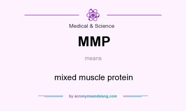 What does MMP mean? It stands for mixed muscle protein
