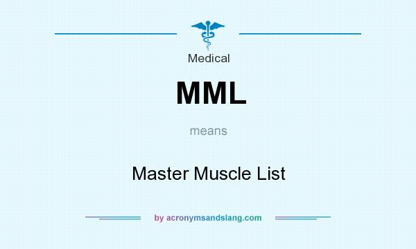 What does MML mean? It stands for Master Muscle List