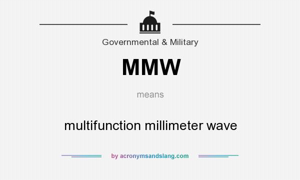 What does MMW mean? It stands for multifunction millimeter wave