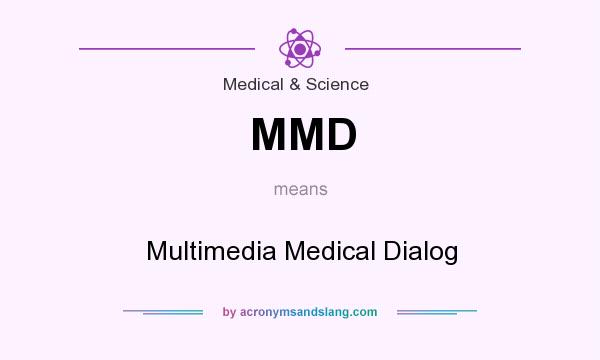 What does MMD mean? It stands for Multimedia Medical Dialog