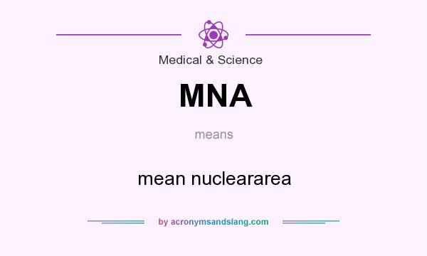 What does MNA mean? It stands for mean nucleararea