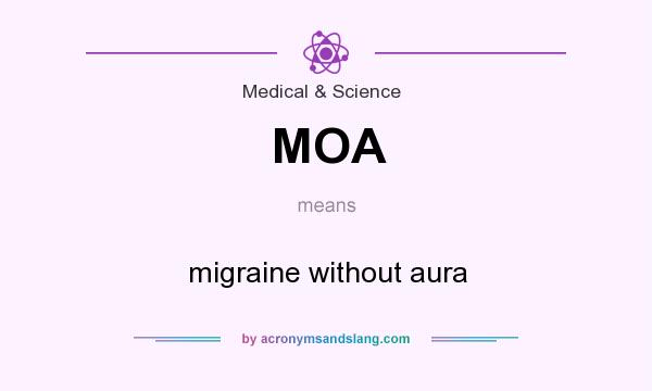 What does MOA mean? It stands for migraine without aura
