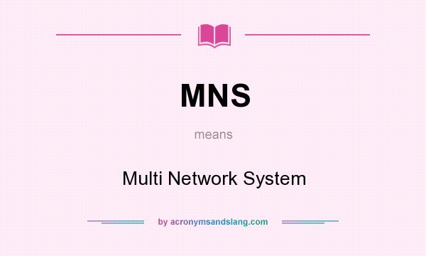 What does MNS mean? It stands for Multi Network System