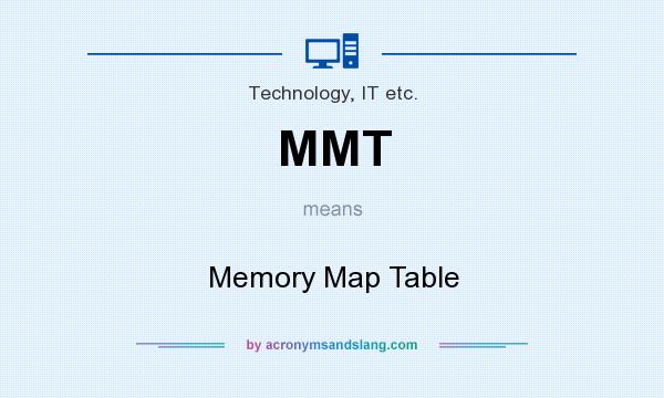What does MMT mean? It stands for Memory Map Table