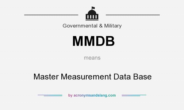 What does MMDB mean? It stands for Master Measurement Data Base