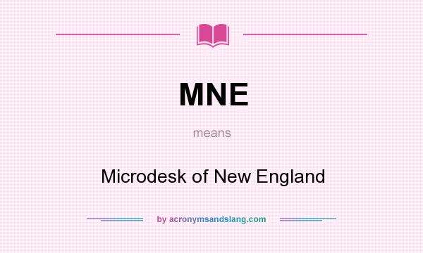 What does MNE mean? It stands for Microdesk of New England