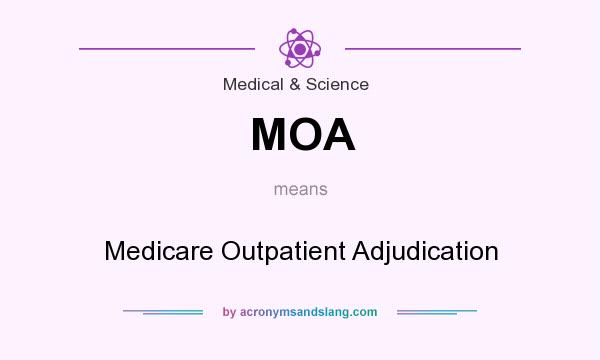 What does MOA mean? It stands for Medicare Outpatient Adjudication