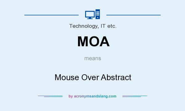 What does MOA mean? It stands for Mouse Over Abstract