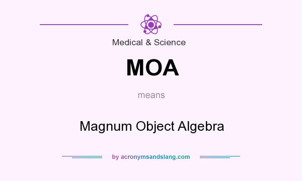 What does MOA mean? It stands for Magnum Object Algebra
