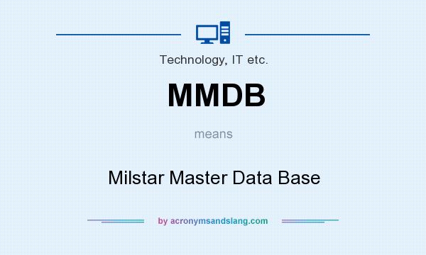 What does MMDB mean? It stands for Milstar Master Data Base
