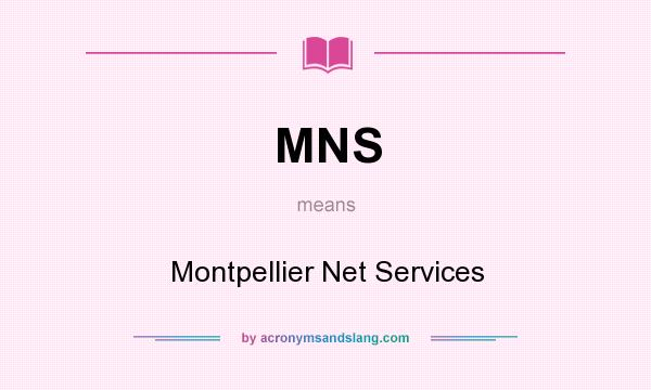 What does MNS mean? It stands for Montpellier Net Services