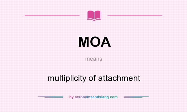 What does MOA mean? It stands for multiplicity of attachment